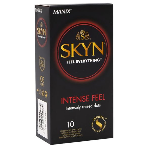 Manix SKYN Intense - prezervatyvai be latekso - su burbuliukais - 10 vnt