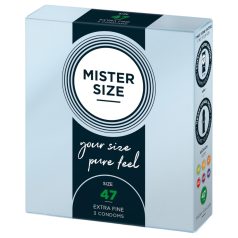 Mister Size - plonas prezervatyvas - 47 mm - 3 vnt