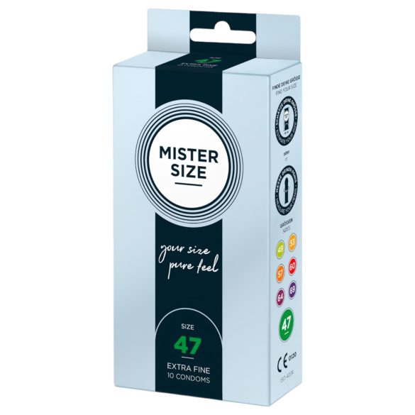 Mister Size - plonas prezervatyvas - 47 mm - 10 vnt