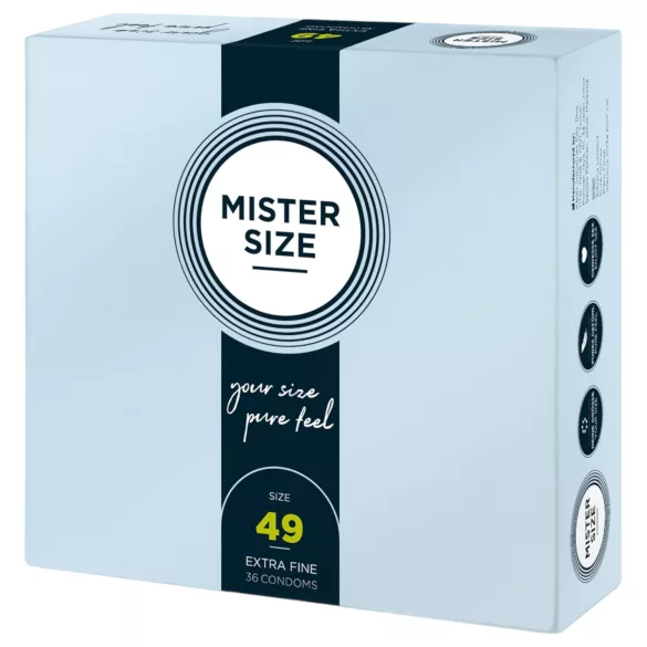 Mister Size - plonas prezervatyvas - 49 mm - 36 vnt