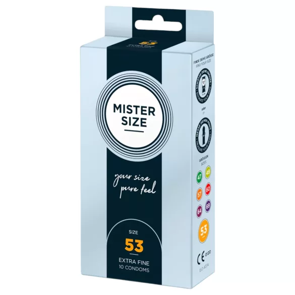 Mister Size - prezervatyvai - ploni - 53 mm - 10 vnt