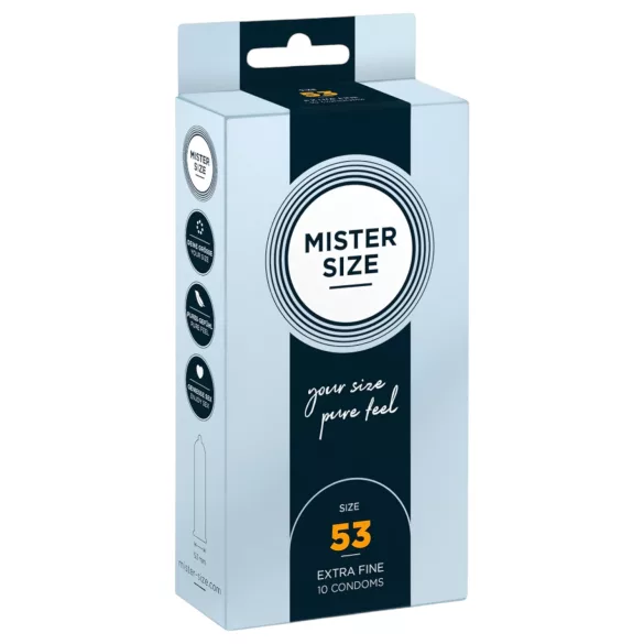 Mister Size - prezervatyvai - ploni - 53 mm - 10 vnt