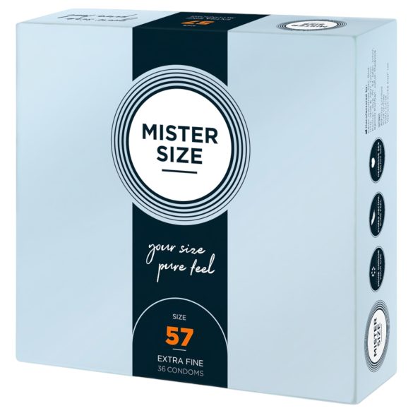 Mister Size - plonas prezervatyvas - 57 mm - 36 vnt
