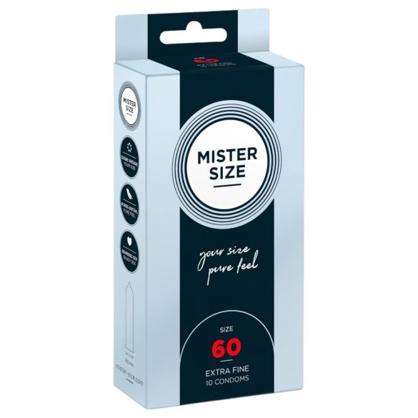 Mister Size - prezervatyvai - ploni - 60 mm - 10 vnt