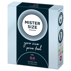 Mister Size - ploni prezervatyvai - 64mm - 3 vnt.