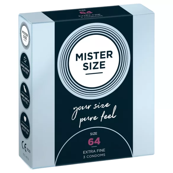 Mister Size - ploni prezervatyvai - 64mm - 3 vnt.