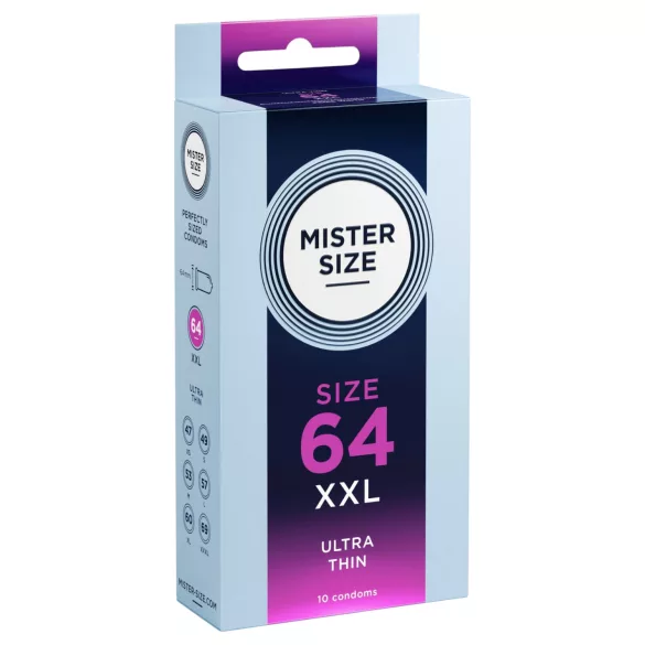 Mister Size - ploni prezervatyvai - 64 mm - 10 vnt