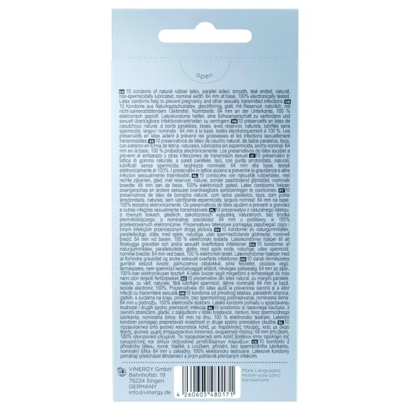 Mister Size - ploni prezervatyvai - 64 mm - 10 vnt
