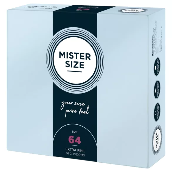 Mister Size - ploni prezervatyvai - 64 mm - 36 vnt