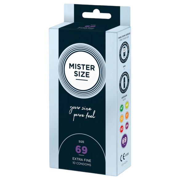 Mister Size - plonas prezervatyvas - 69 mm - 10 vnt
