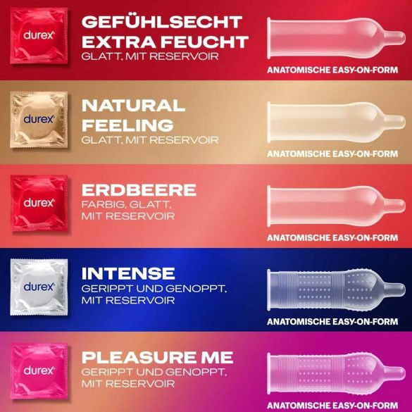 Durex Love Mix - prezervatyvų rinkinys - 40 vnt