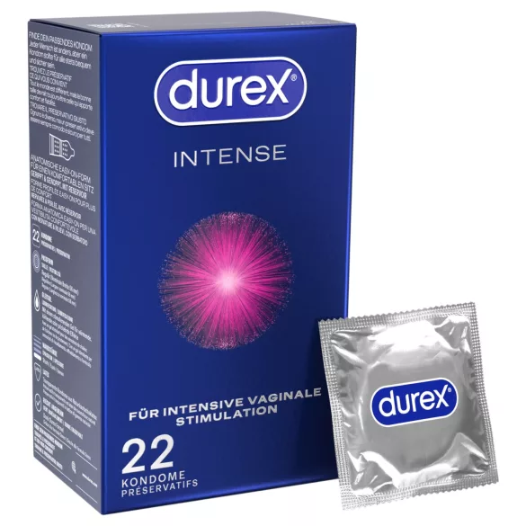 Durex Intense - orgazminiai prezervatyvai (22 vnt.)