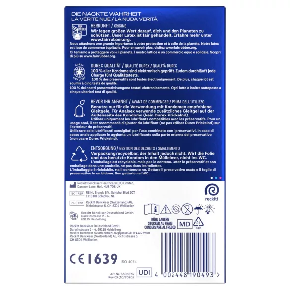 Durex Intense - Orgazminiai prezervatyvai (10 vnt.)