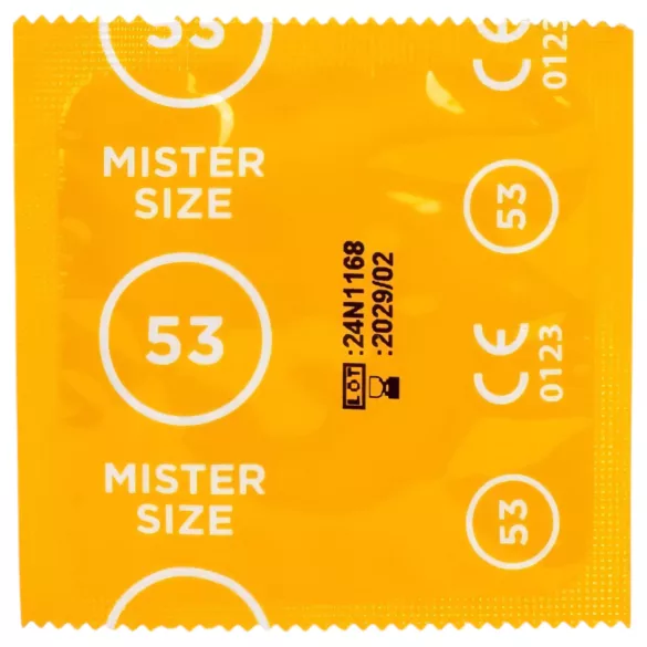 Mister Size - prezervatyvų rinkinys su penio matuokliu - 3 vnt