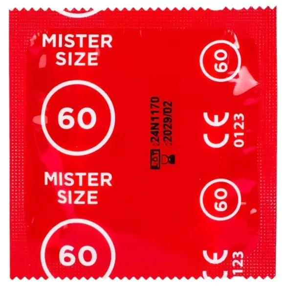 Mister Size - prezervatyvų rinkinys su penio matuokliu - 3 vnt