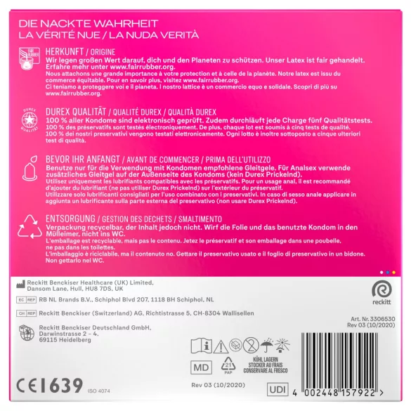 Durex - Pleasure Me prezervatyvai (40 vnt.)