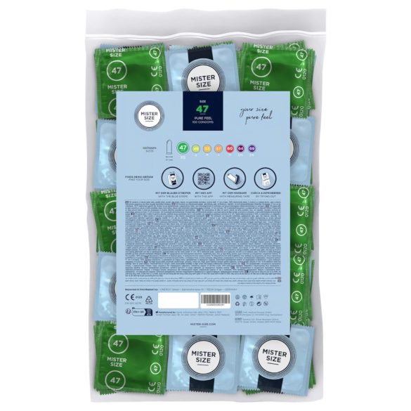 Mister Size - plonas prezervatyvas - 47 mm - 100 vnt