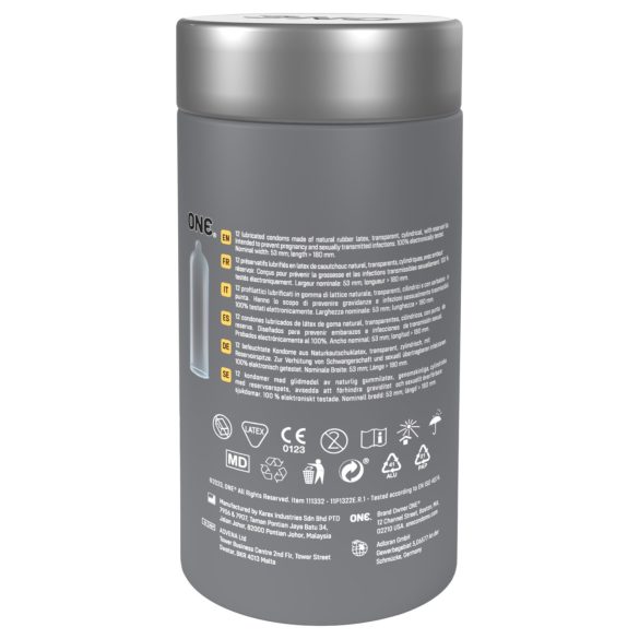 ONE - prezervatyvai - ypač ploni - 12 vnt