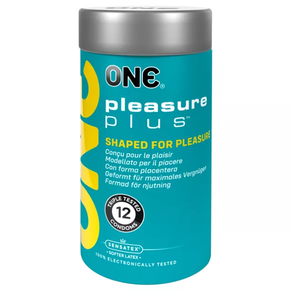 ONE Pleasure Plus - prezervatyvai su vidinėmis briaunomis - 12 vnt