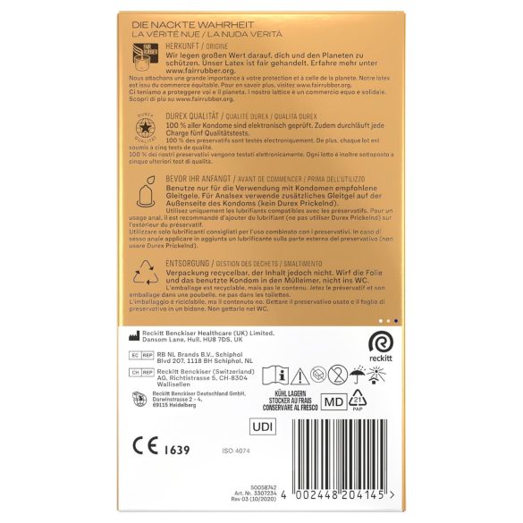 Durex Hautnah - ypač plona prezervatyvai - 10 vnt