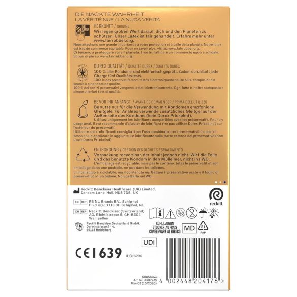 Durex Hautnah - prezervatyvai - papildomai lubrikuoti - 10 vnt