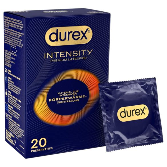 Durex Intensity - plonas prezervatyvas be latekso - 20 vnt