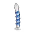Icicles No. 5 - stiklinis dildo - spiralės forma - skaidrus mėlynas