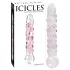 Icicles No. 7 - stiklinis analinis dildo su burbuliukais