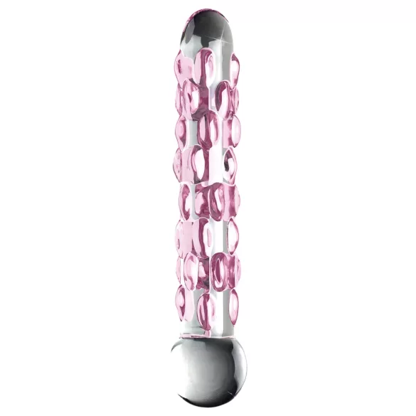 Icicles No. 7 - stiklinis analinis dildo su burbuliukais