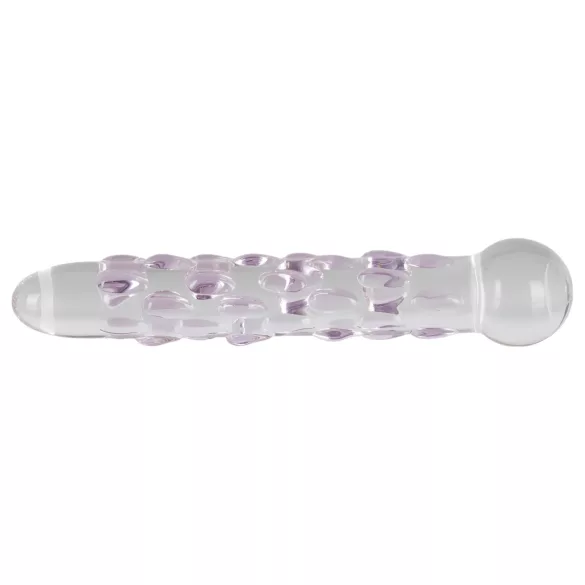 Icicles No. 7 - stiklinis analinis dildo su burbuliukais