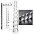 Icicles No. 2 - stiklinis dildo su burbuliukais - permatomas