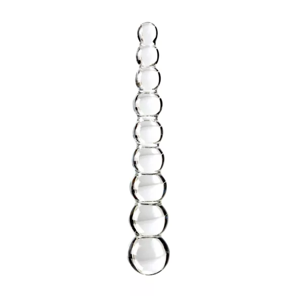 Icicles No. 2 - stiklinis dildo su burbuliukais - permatomas