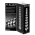 Icicles No. 2 - stiklinis dildo su burbuliukais - permatomas
