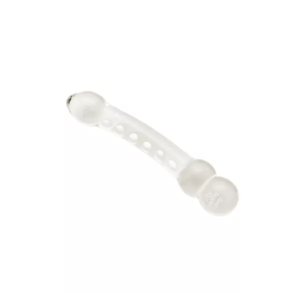 Fifty Shades of Grey - stiklinis dildo - banguotas - skaidrus