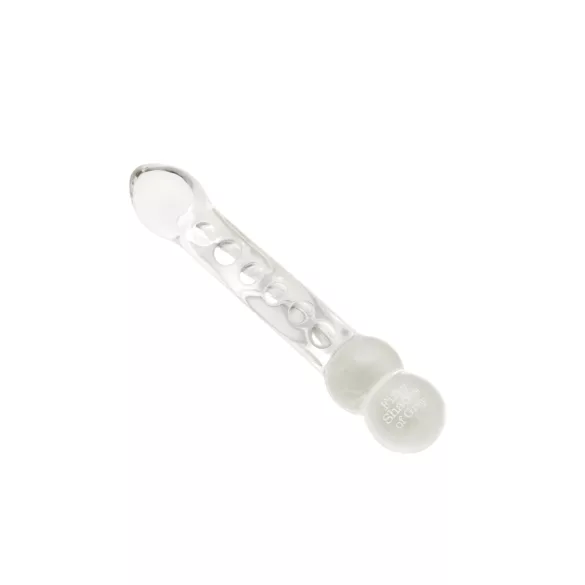 Fifty Shades of Grey - stiklinis dildo - banguotas - skaidrus
