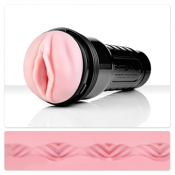 Fleshlight - masturbatorius - vaginalinė įdėklė - rožinė, sūkurinė