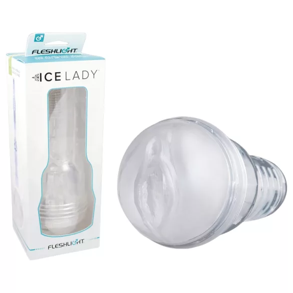 Fleshlight Ice Lady - permatoma masturbuoklė - kristalinė vagina