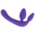 Trigubas - dildo be diržo - silikonas - violetinis