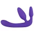 Trigubas - dildo be diržo - silikonas - violetinis