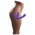 Trigubas - dildo be diržo - silikonas - violetinis