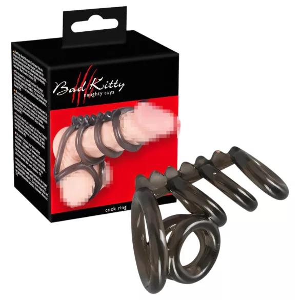 Bad Kitty - penio ir sėklidžių žiedas su spygliais