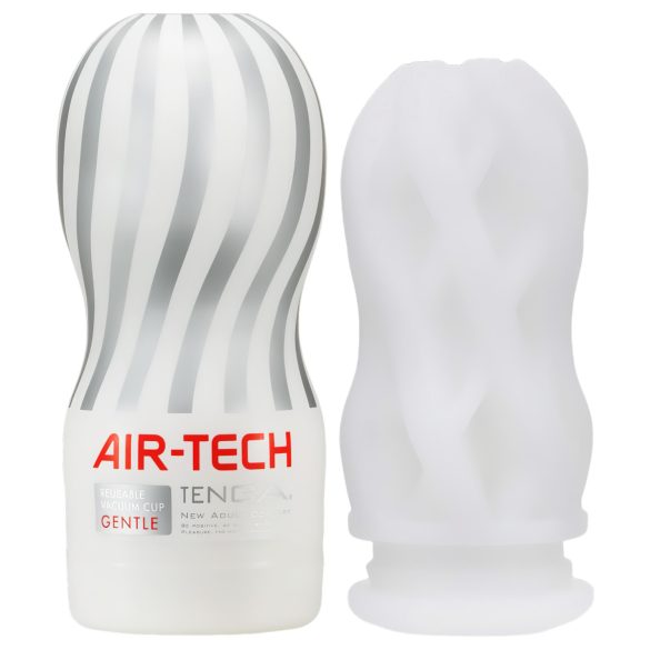 TENGA Air Tech Gentle - tekstūruotas masturbatorius (baltas)
