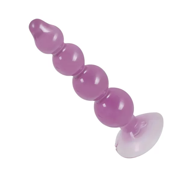You2Toys - analinis kaištis su rutuliukais - siurbtuko pagrindas - violetinis