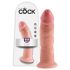 King Cock 9 - itin tikroviškas falo imitatorius su siurbtuku (23cm) - natūrali spalva