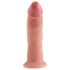 King Cock 9 - itin tikroviškas falo imitatorius su siurbtuku (23cm) - natūrali spalva
