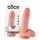 King Cock 7 sėklidžių dildo (18 cm) - natūralus