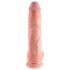 King Cock 10 didelis dildo su sėklidėmis (25 cm) - natūralus