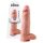 King Cock 12 sėklidžių didelis dildo (30 cm) - natūralus