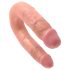 King Cock dvigubas dildo (vidutinis) - natūrali spalva