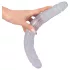 Kristalas - dvigubas dildo - stiklas - 34 cm